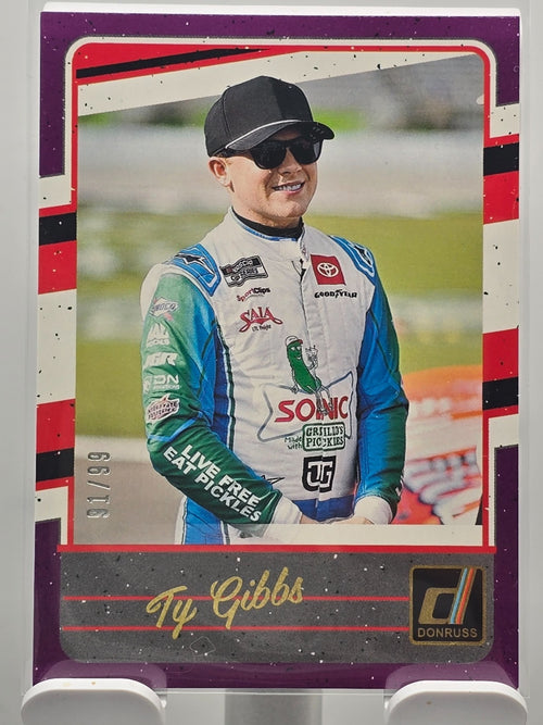 #148 Ty Gibbs - Throwback - Purple Base /99 - 2026 Donruss NASCAR Racing