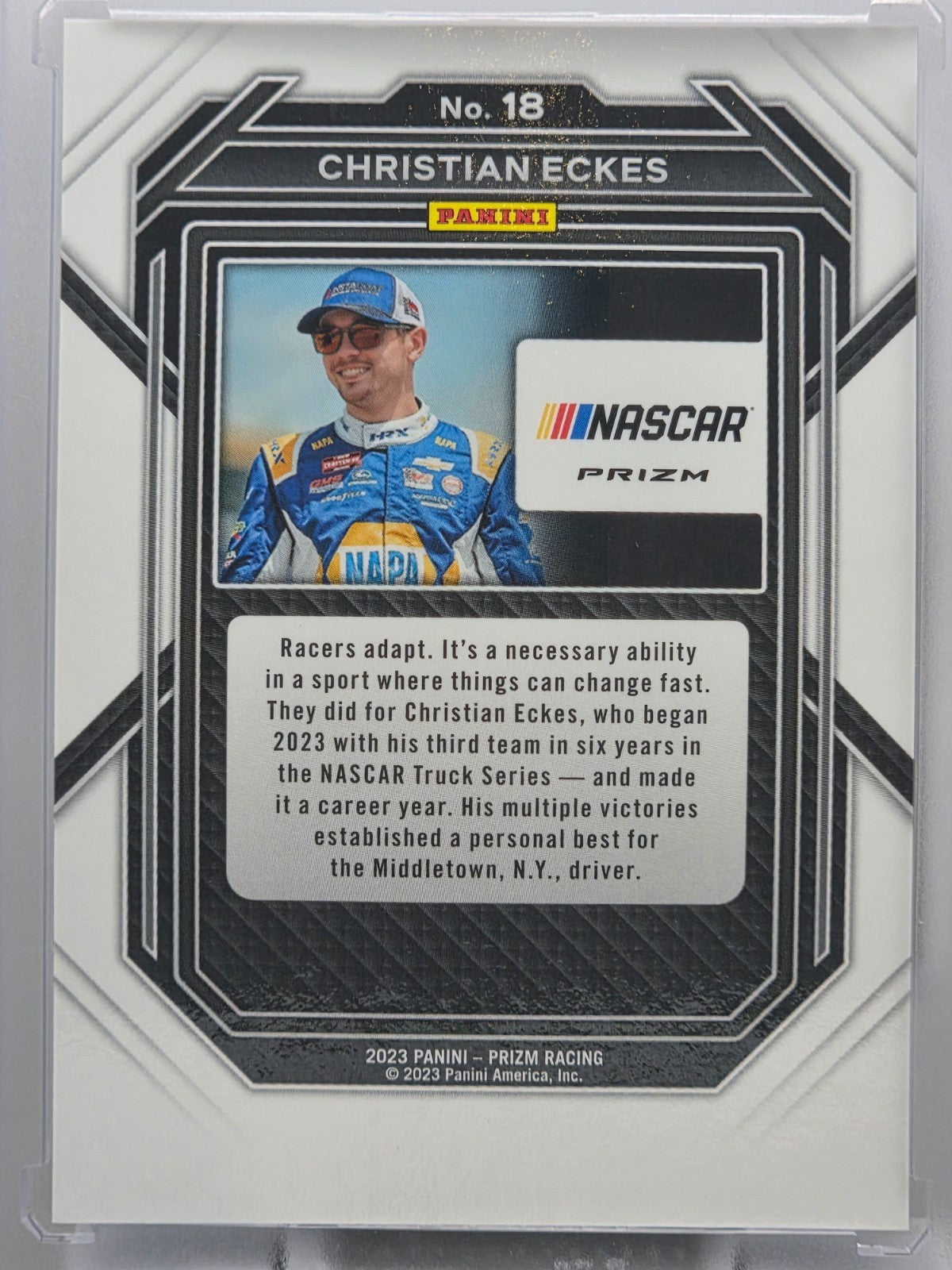 2023 Prizm Racing - Christian Eckes - Blue & Carolina Blue Hyper Prizm - #18