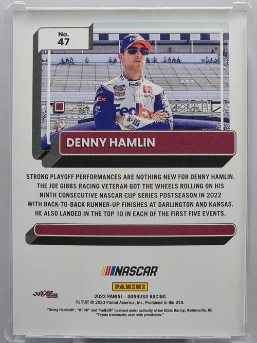 2023 Panini Donruss   Denny Hamlin   Navy Blue /199   #47   Buy 3 Get 11