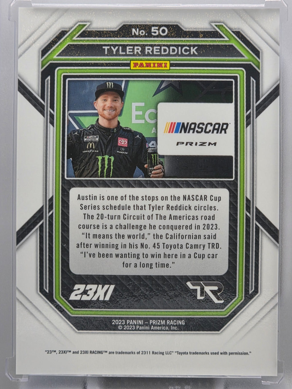 2023 Prizm Racing - Tyler Reddick - Blue & Carolina Blue Hyper Prizm - #50