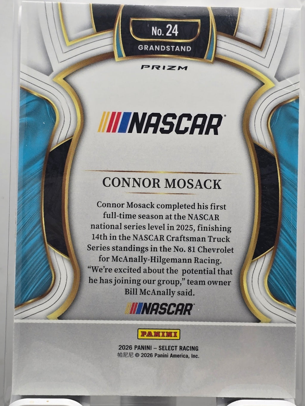 2026 Select Racing - #24 Connor Mosack - Grandstand - Silver SP