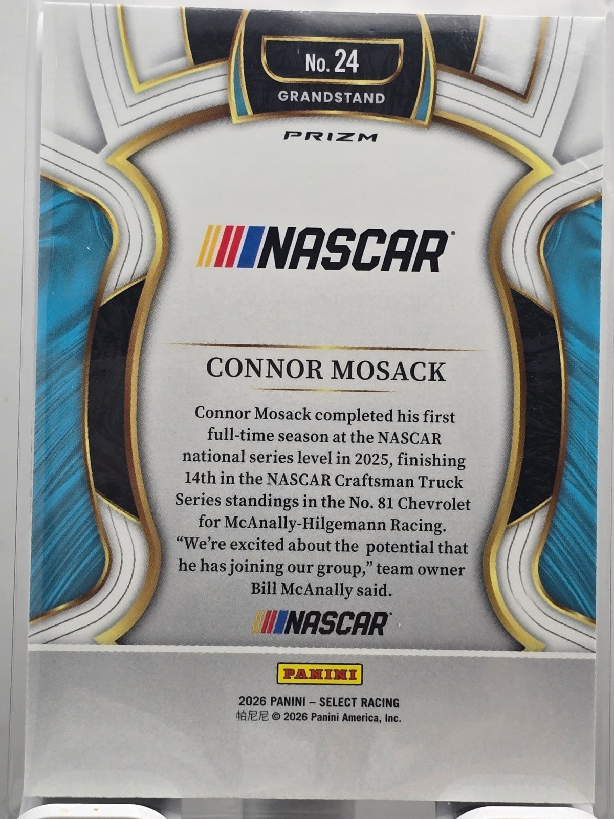 2026 Select Racing - #24 Connor Mosack - Grandstand - Silver SP