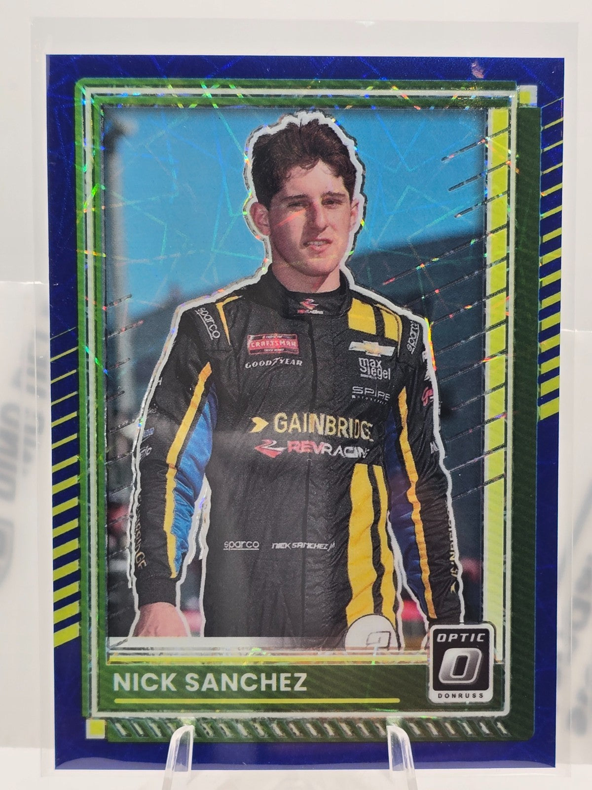 2025 Donruss Optic NASCAR Racing - #3 Nick Sanchez - Blue Velocity Prizm
