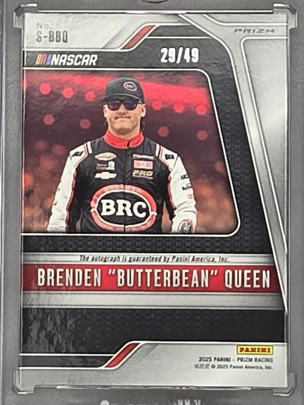 2025 Panini Prizm - Brenden "Butterbean" Queen - Scripts - Blue /49 - #S-BBQ