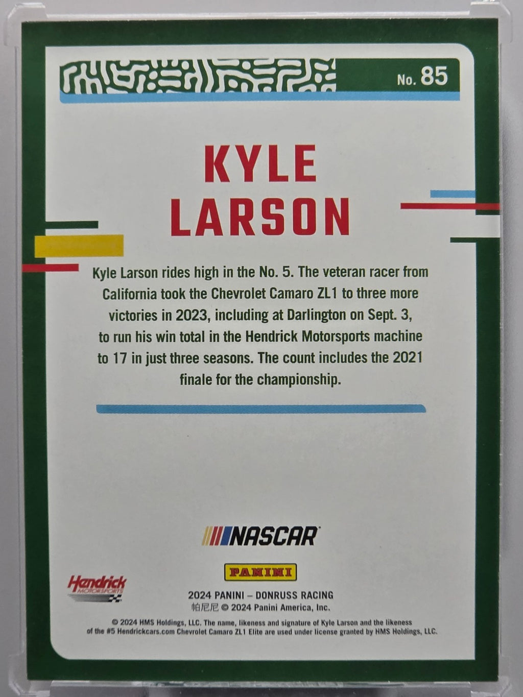 2024 Panini Donruss - Kyle Larson - Red & Blue - #85 - Buy 3 Get 1