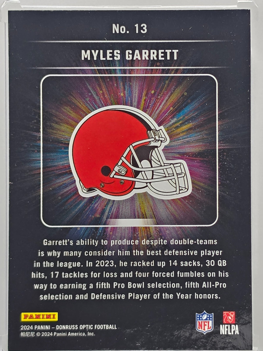 2024 Panini Donruss Optic - Myles Garrett - Light it Up - #13
