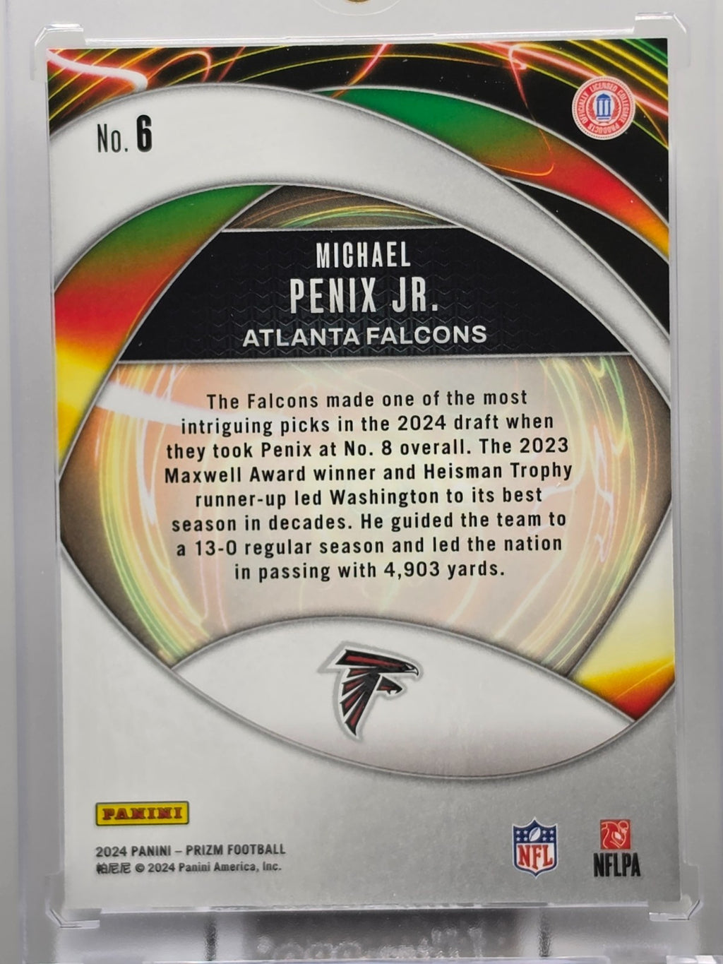 2024 Panini Prizm- Michael Penix Jr. - Portals - #6 ** Buy 3 Get 1 **
