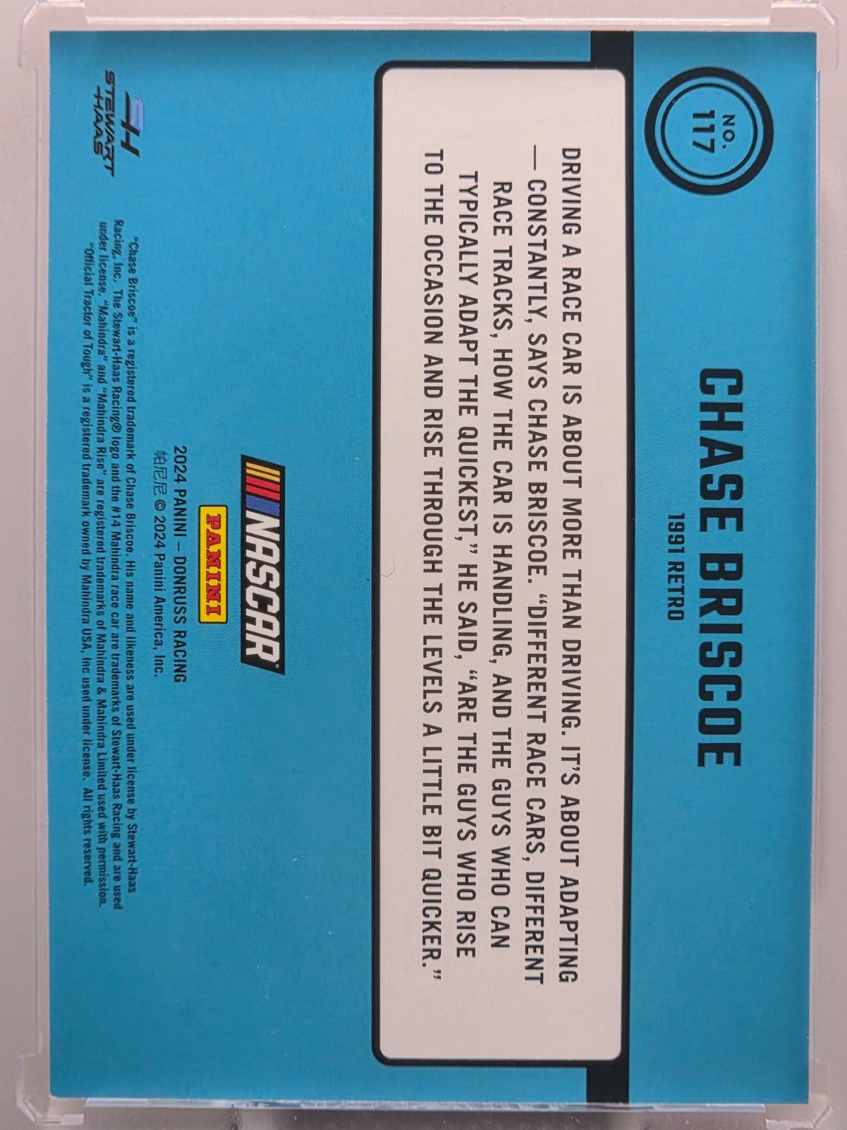 2024 Panini Donruss - Chase Briscoe - Throwback - Red /299 - #117 - Buy 3 Get 1!