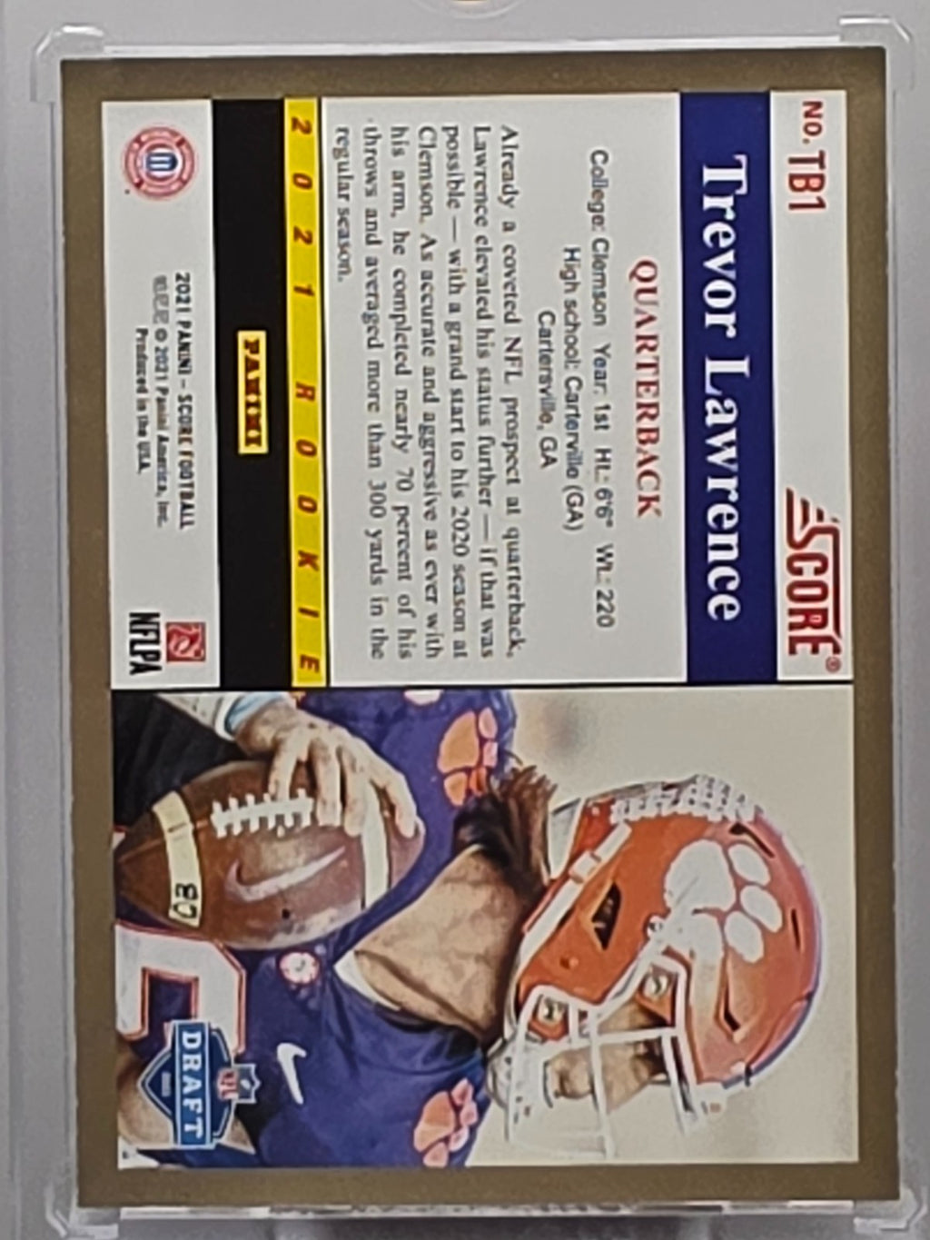 2021 Score - Trevor Lawrence (RC) - Rookie Base - #TB1 **Buy 3 Get 1**