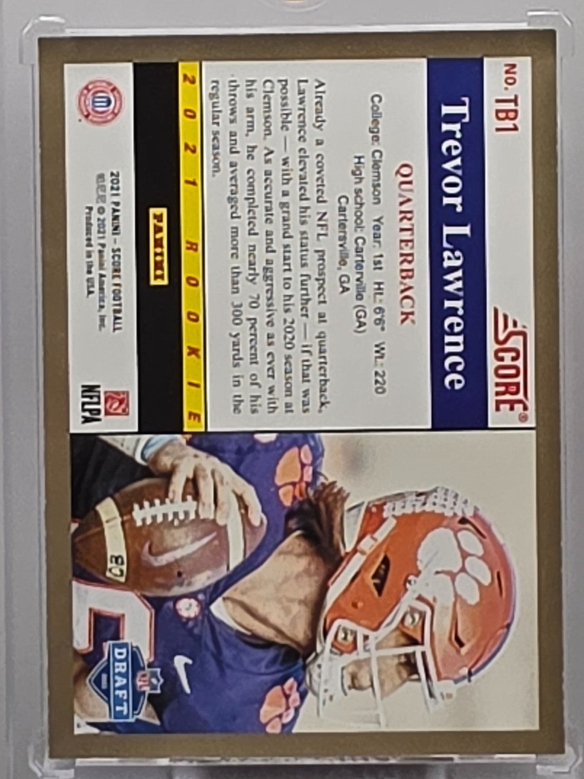2021 Score - Trevor Lawrence (RC) - Rookie Base - #TB1 **Buy 3 Get 1**