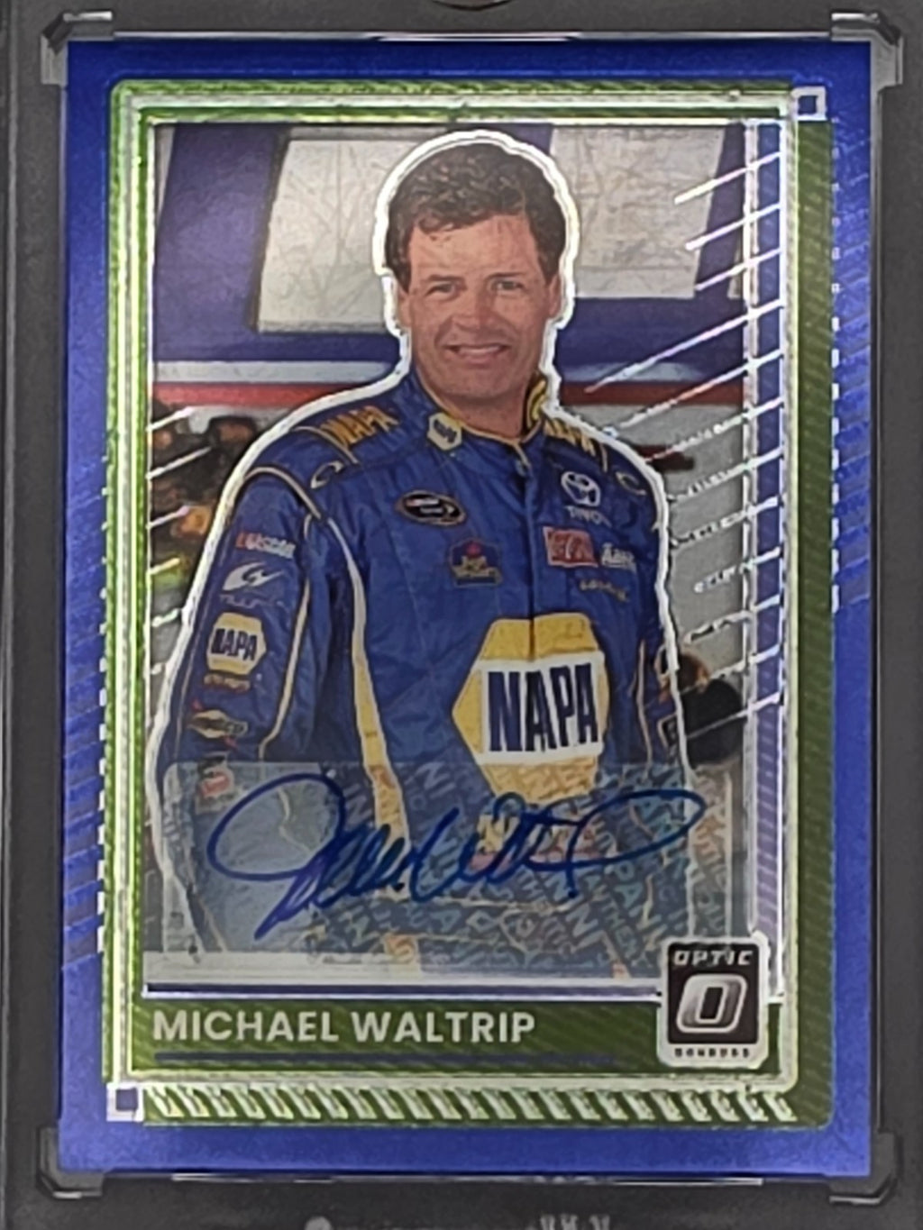 2025 Panini Donruss - Michael Waltrip - Blue Optic Autograph - #46