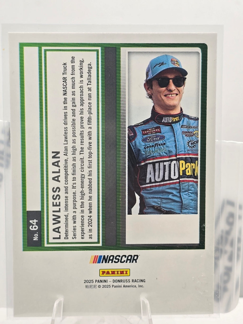 2025 Panini Donruss Racing - #64 Lawless Alan - Blue /199