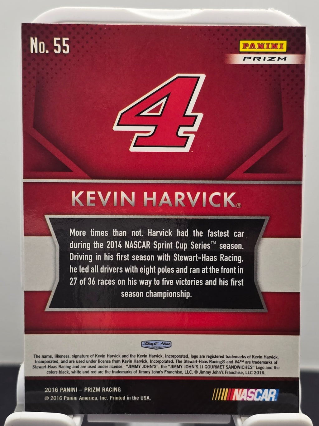 2016 Prizm Racing - #55 Kevin Harvic - Red, White & Blue Prizm