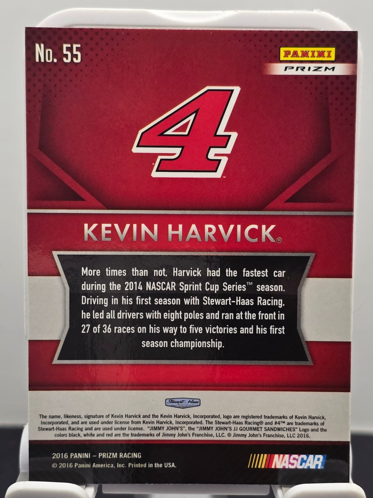 2016 Prizm Racing - #55 Kevin Harvic - Red, White & Blue Prizm