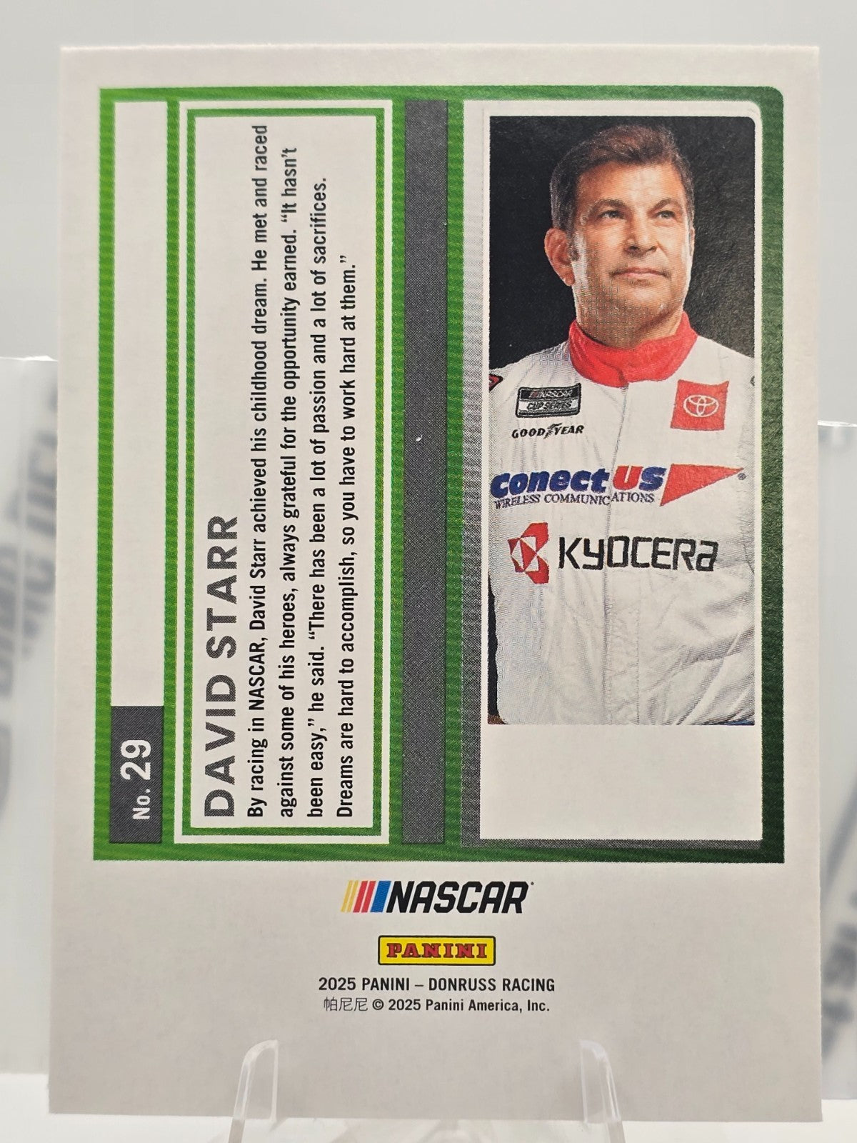 2025 Panini Donruss Racing - #29 David Starr  - Laser SP