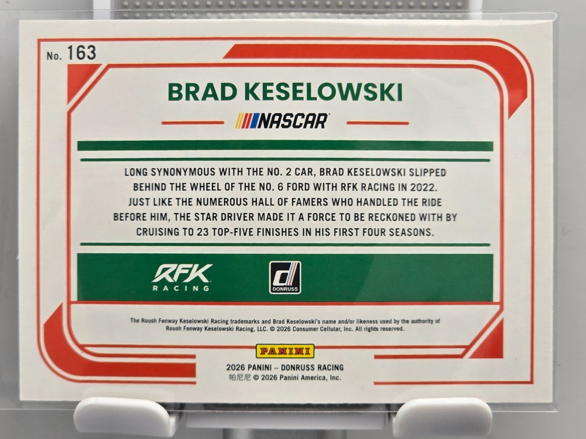 2026 Donruss NASCAR Racing - #163 Brad Keselowski - Blue Base /199