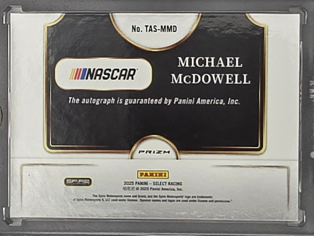 2025 Panini Select - Michael McDowell - Trackside Action - #TAS-MMD