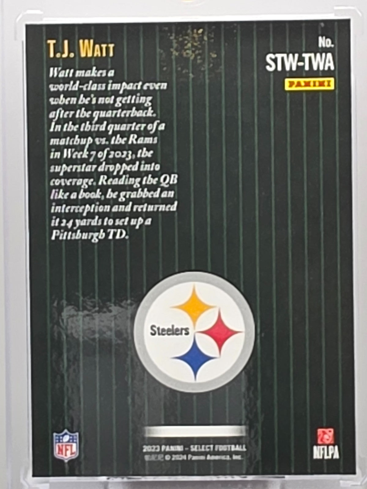 2023 Panini Select - TJ Watt - Select Score Throwback - #STW-TWA **Buy 3 Get 1**