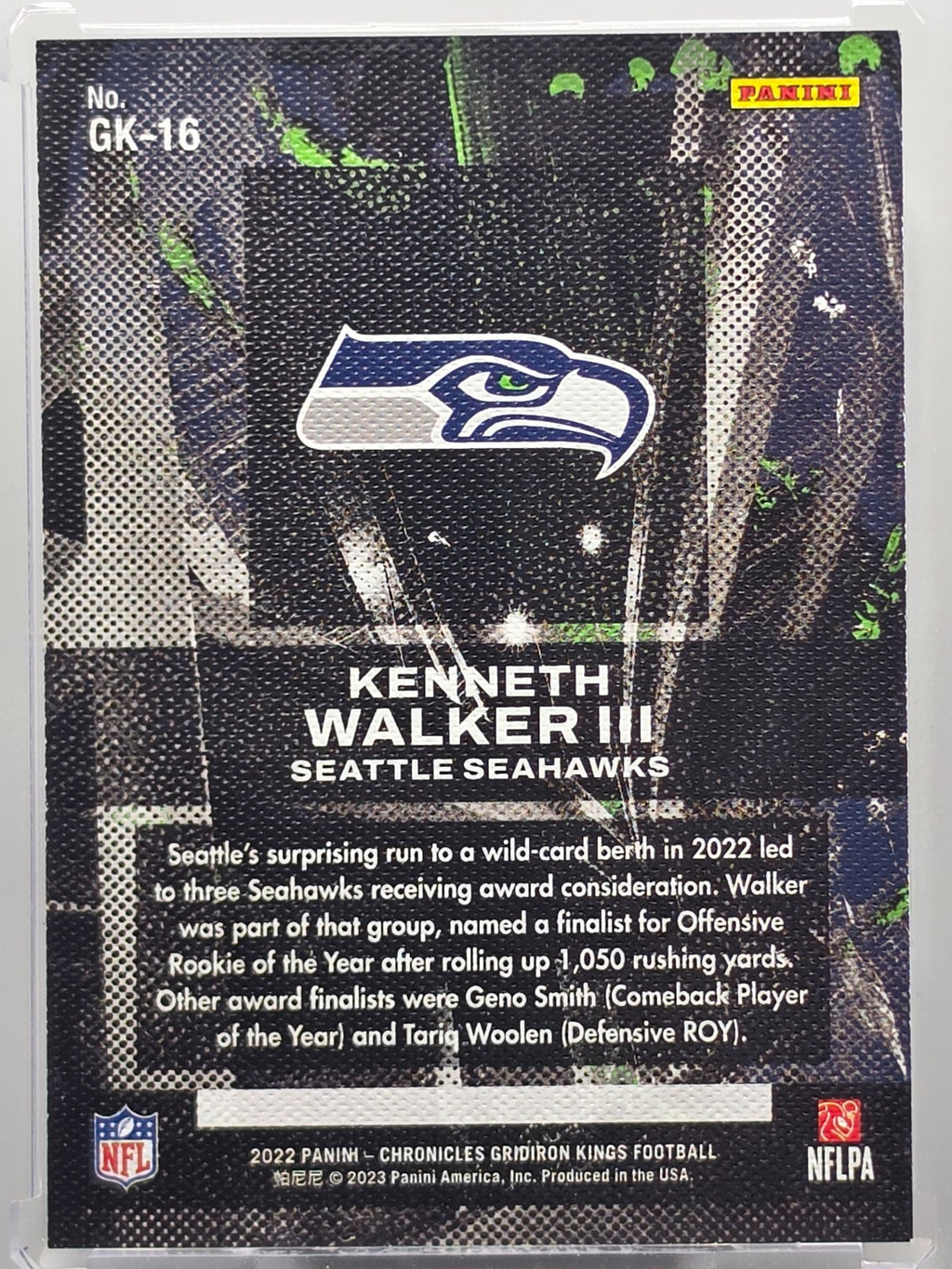 2022 Panini Chronicles - Kenneth Walker III (RC) - Grid Iron Kings - #GK-16