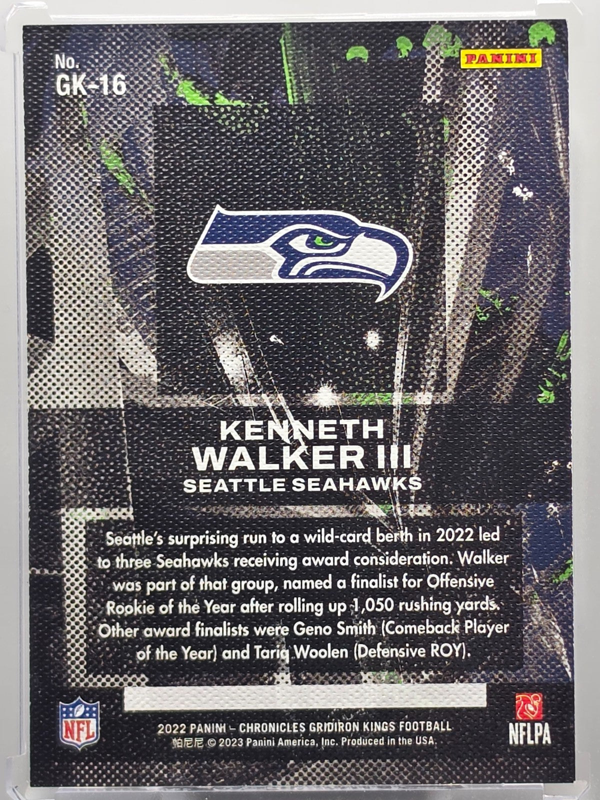 2022 Panini Chronicles - Kenneth Walker III (RC) - Grid Iron Kings - #GK-16