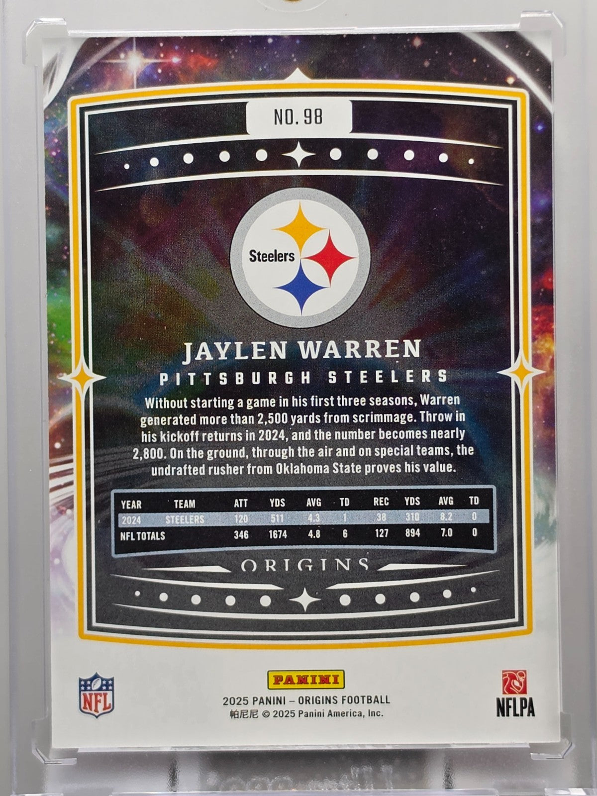 2025 Panini Origins - Jaylen Warren - Red /225 - #98