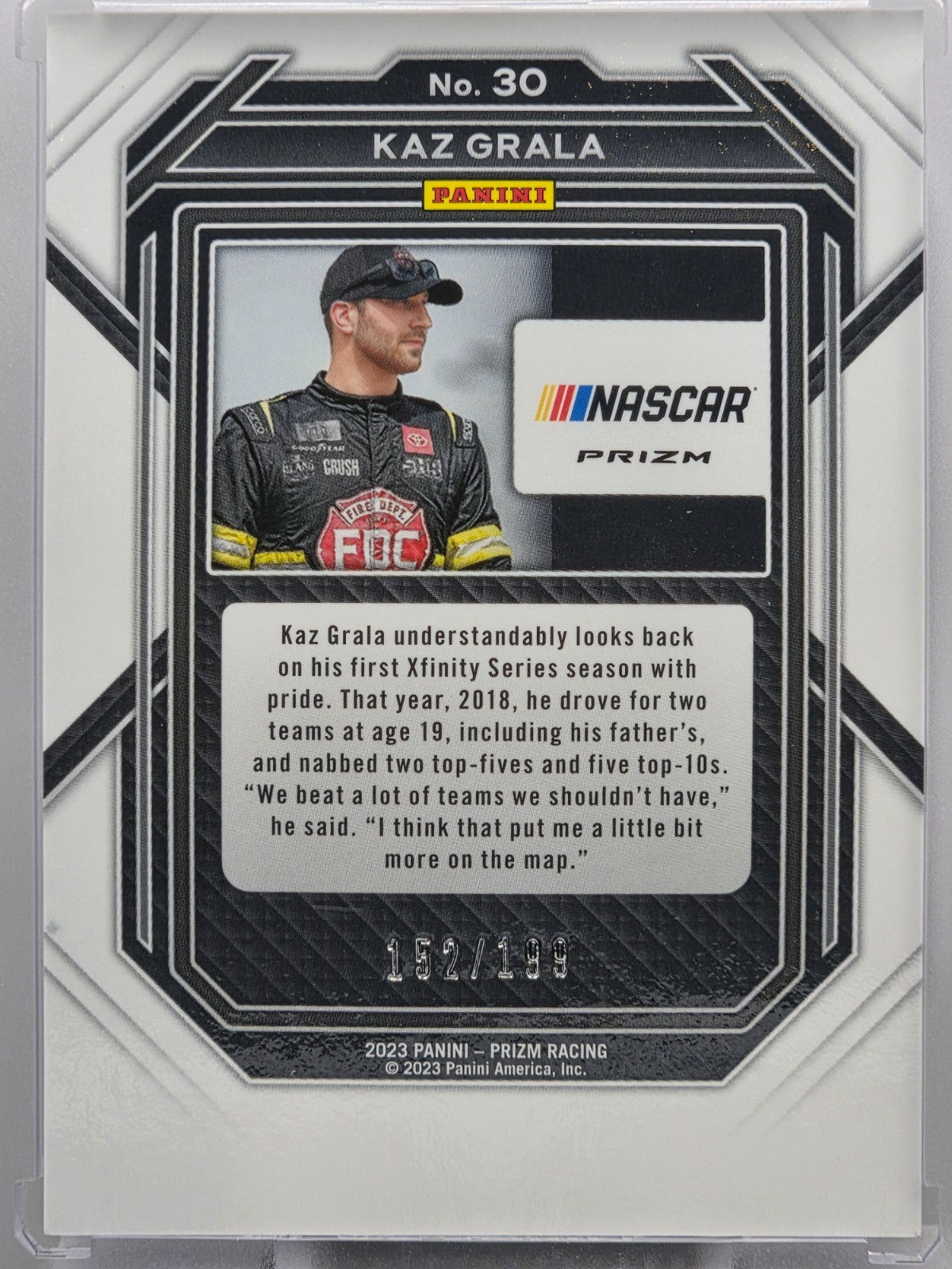 2023 Prizm Racing - Kaz Grala - Purple Velocity /199 - #30