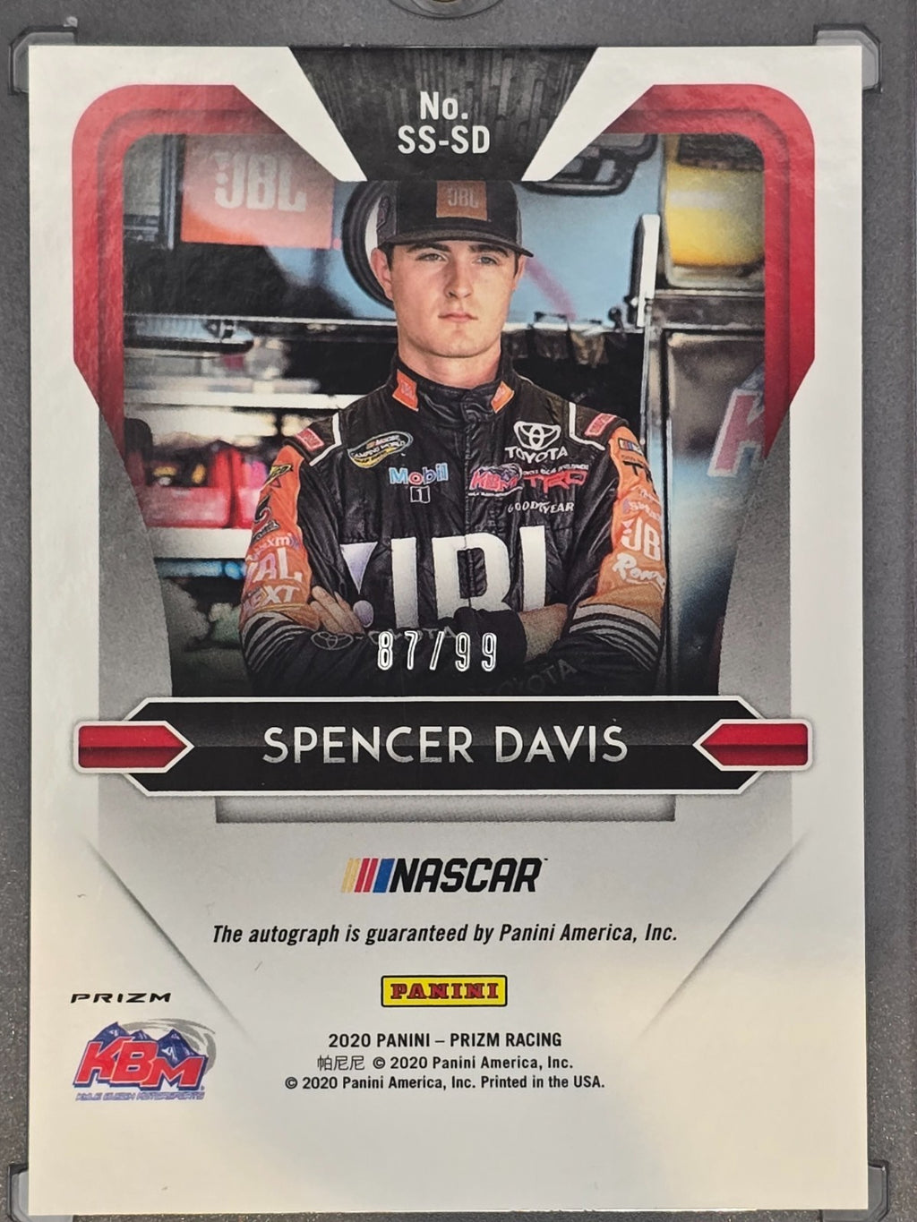 2020 Panini Prizm - Spencer Davis - Signing Sessions /99 - #SS-SD