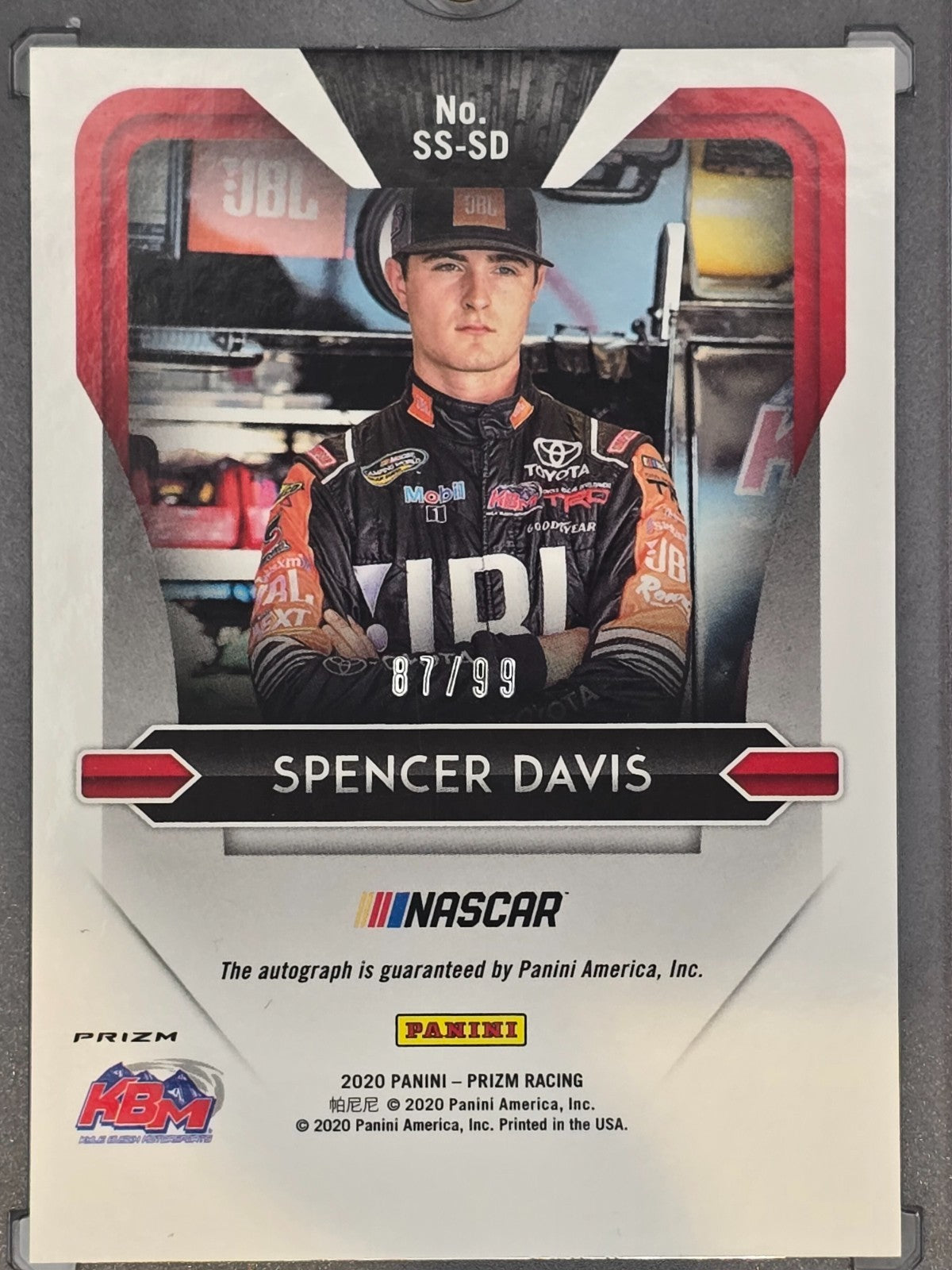 2020 Panini Prizm - Spencer Davis - Signing Sessions /99 - #SS-SD