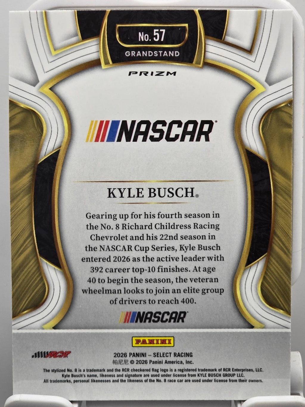 2026 Select Racing - #57 Kyle Busch - Grandstand - Silver SP
