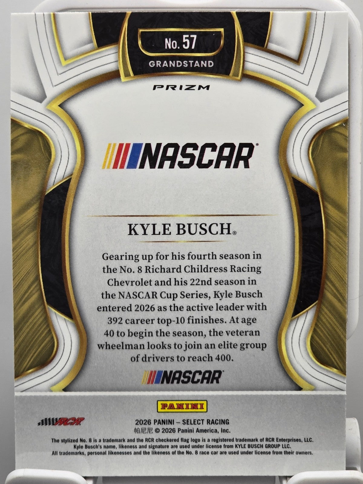 2026 Select Racing - #57 Kyle Busch - Grandstand - Silver SP