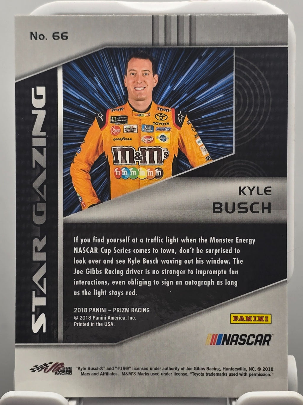 2018 Panini Prizm Racing - Kyle Busch #66 - Star Gazing Base