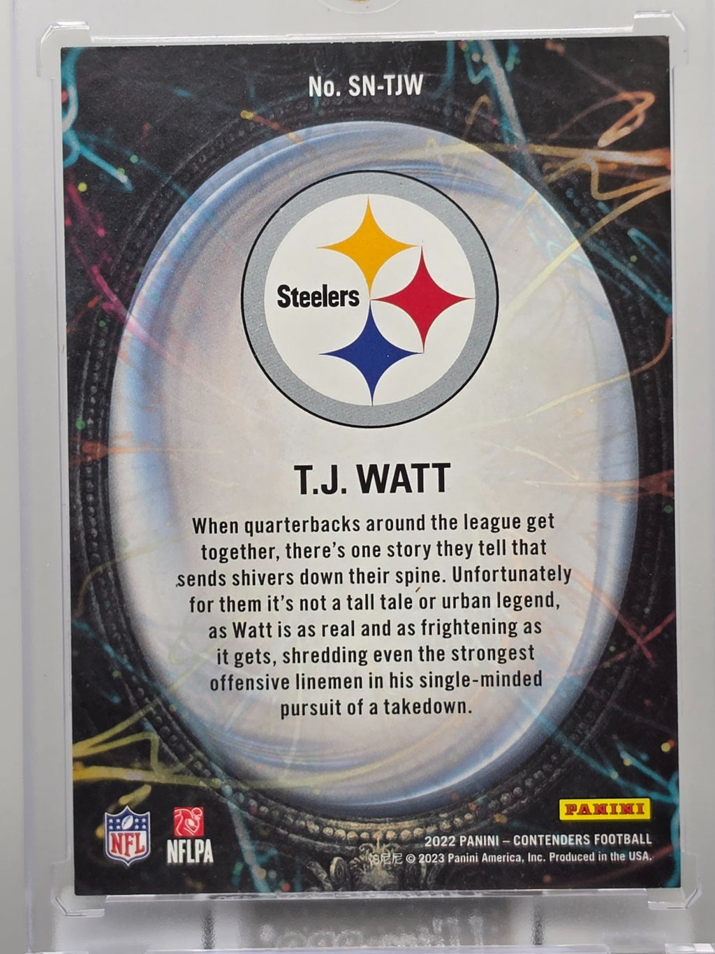2022 Panini Contenders - T.J. Watt - Supernatural - #SN-TJW ** Buy 3 Get 1 **