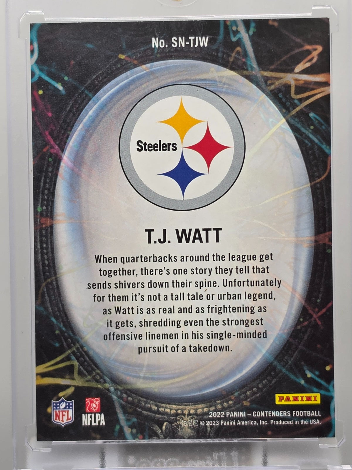 2022 Panini Contenders - T.J. Watt - Supernatural - #SN-TJW ** Buy 3 Get 1 **
