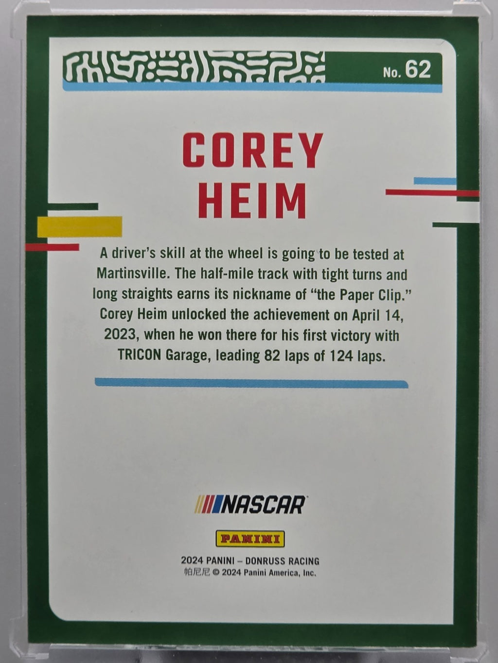 2024 Panini Donruss - Corey Heim - Blue /199 - #62 - Buy 3 Get 1
