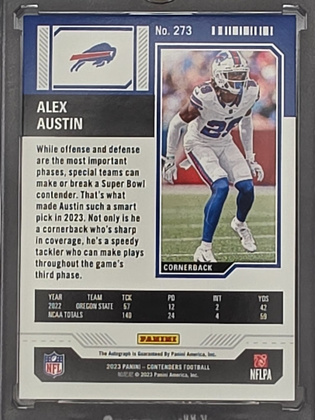 2023 Panini Contenders Alex Austin #273 RC Rookie Ticket Auto Bills