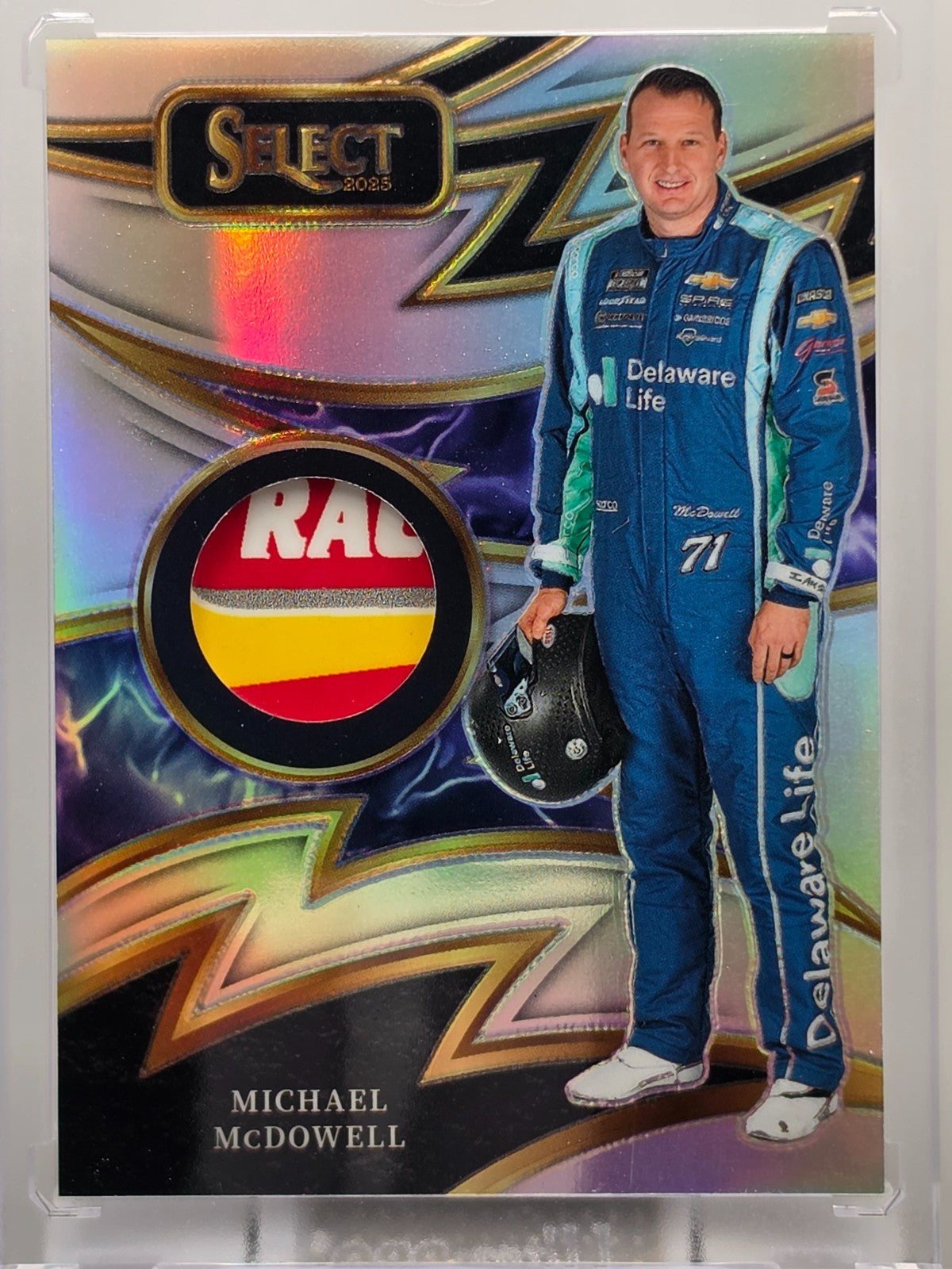 2025 Panini Select Racing - Michael McDowell - Sparks (nice patch!) - S-MMD