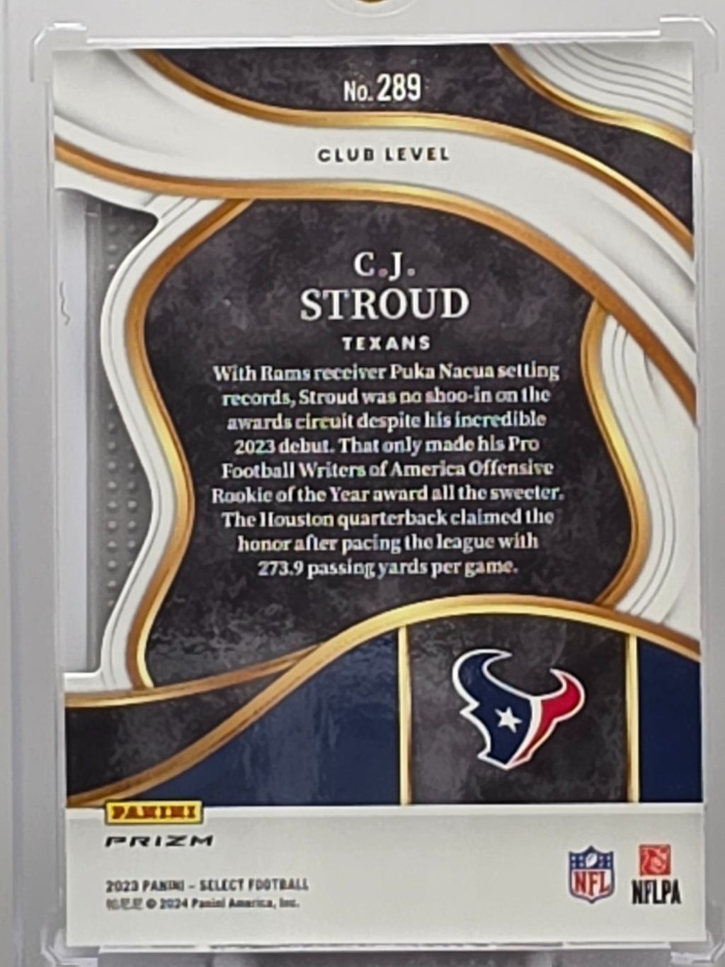 2023 Panini Select - CJ Stroud (RC) - Green & Black - #289