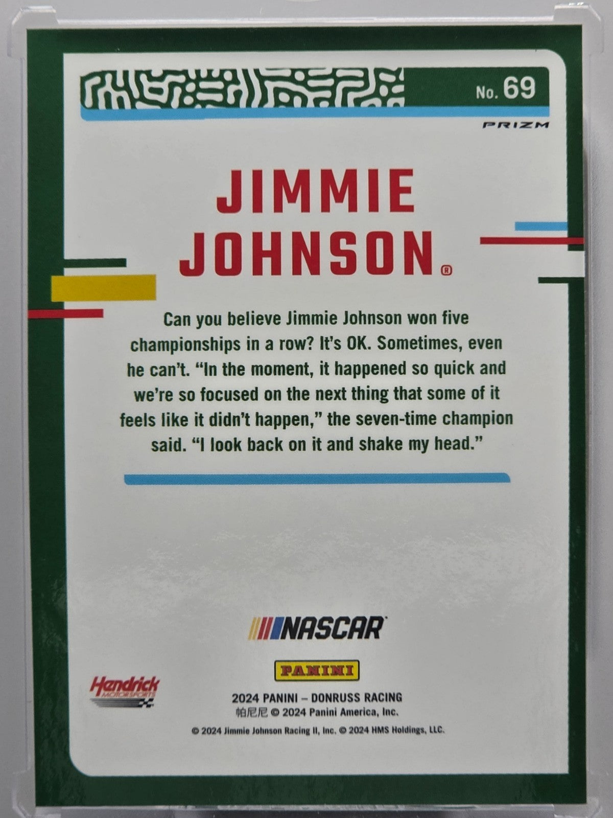 2024 Panini Donruss - Jimmie Johnson - Blue Velocity - #69 - Buy 3 Get 1